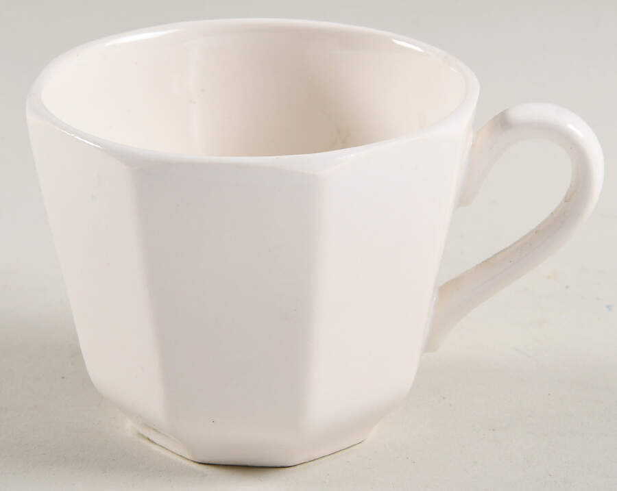 Heritance White Flat Cup by Harker-1