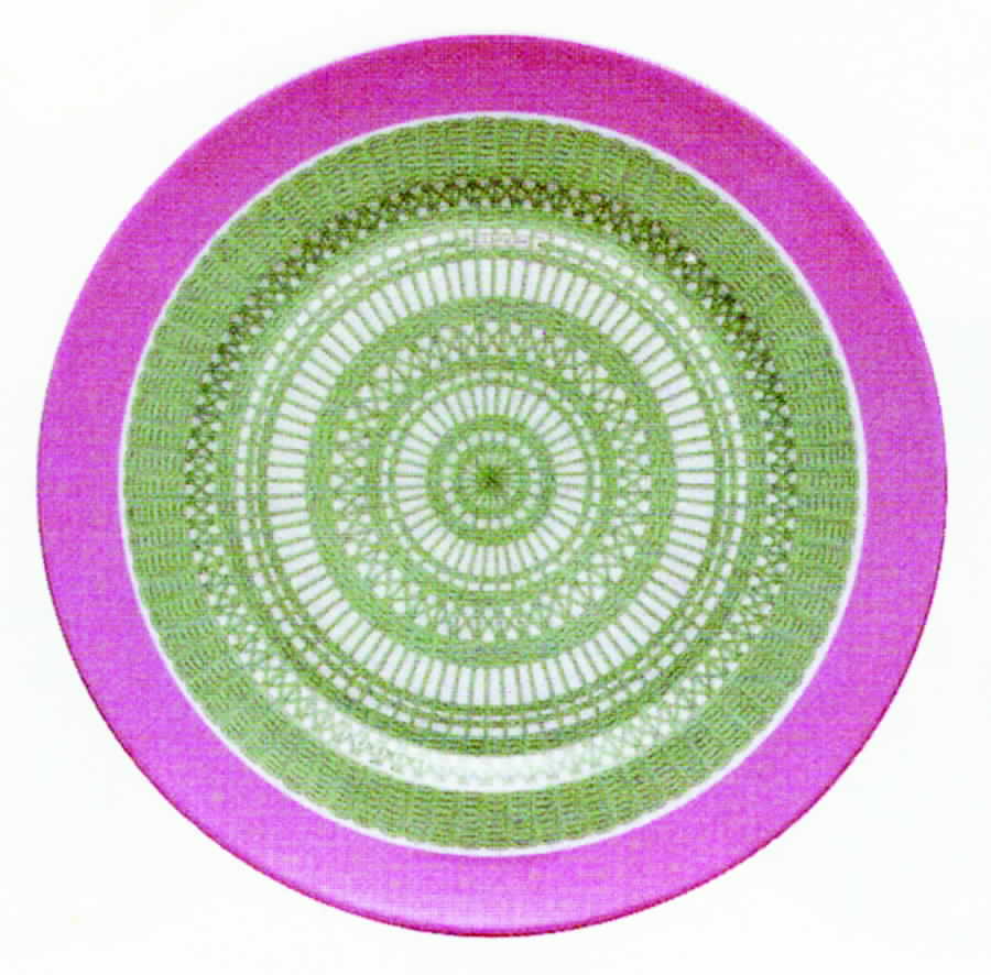 Les Pivoines White Service Plate (Charger) by Hermes-1