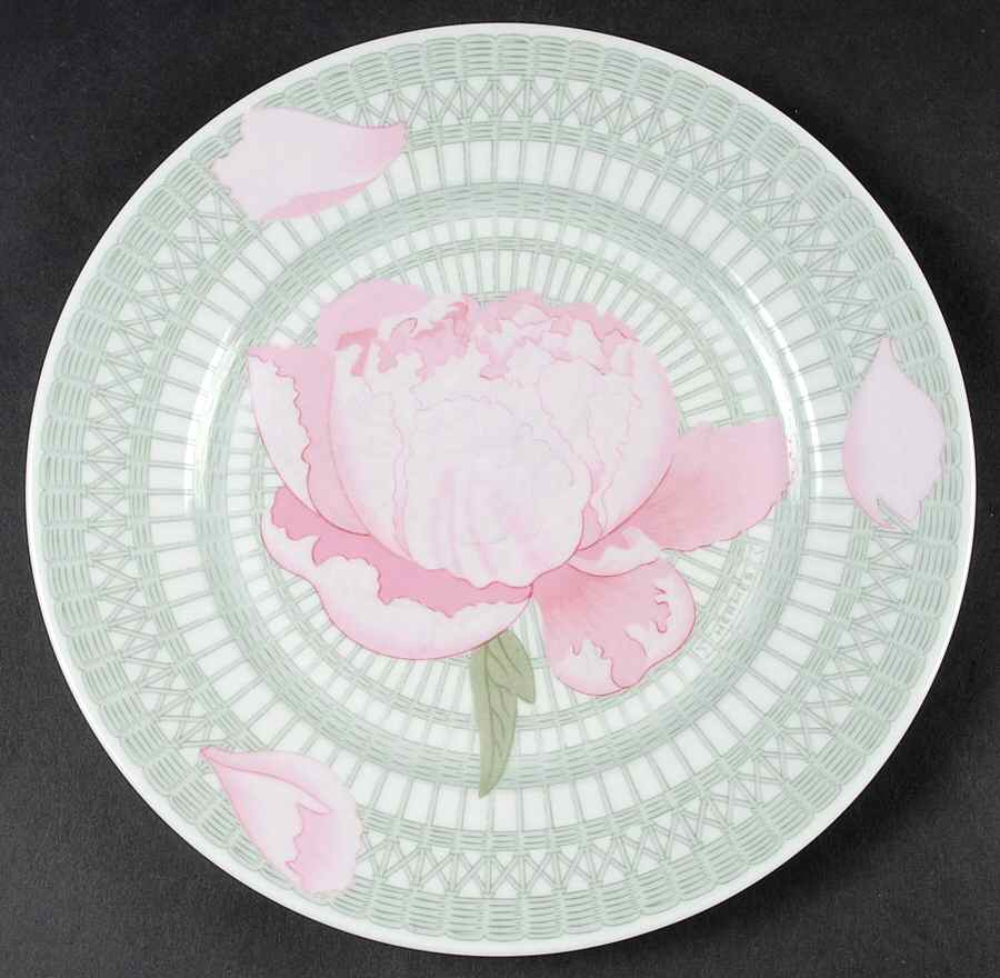 Les Pivoines White Salad/Dessert Plate by Hermes-1