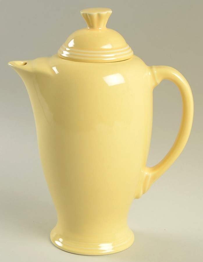 Fiesta Yellow (Intro 1987) Coffee Pot & Lid by Homer Laughlin -1