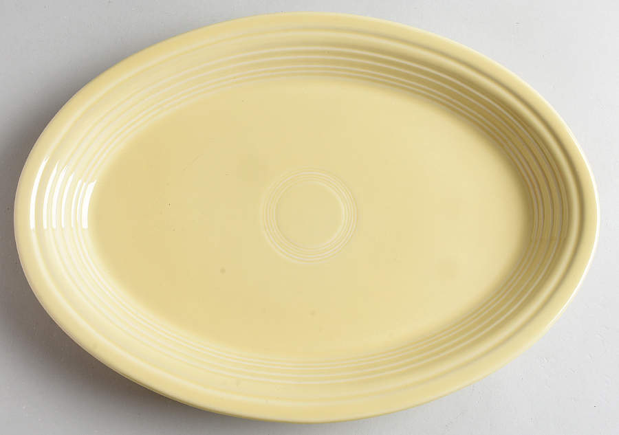 Fiesta Yellow (Intro 1987) 13" Oval Serving Platter by Homer Laughlin -1