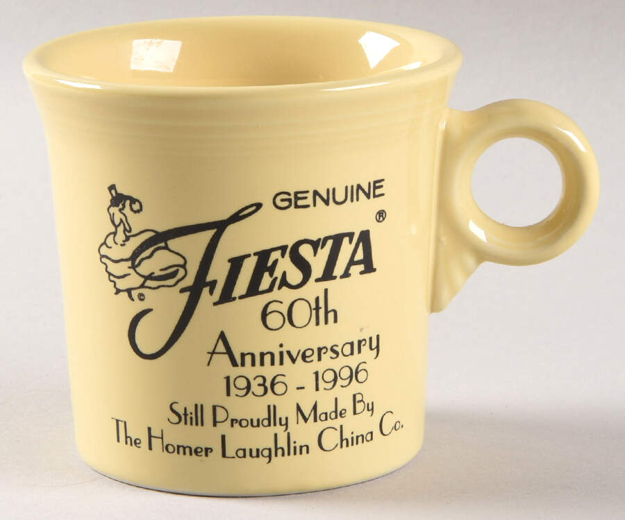 Fiesta Yellow (Intro 1987) 60th Anniversary Commemorative Mug by Homer Laughlin -1