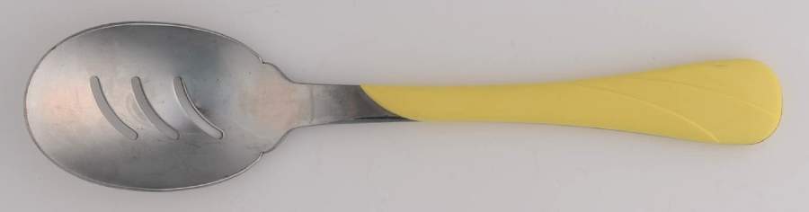 Fiesta Yellow (Intro 1987) Pierced Tablespoon (Serving Spoon) by Homer Laughlin -1