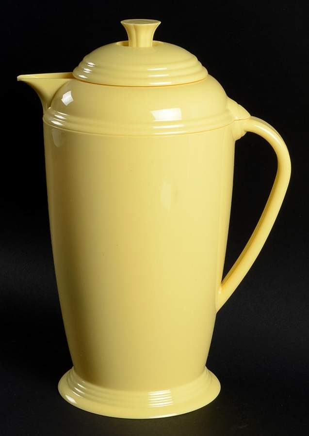 Fiesta Yellow (Intro 1987) Plastic Thermos/Carafe & Lid by Homer Laughlin -1
