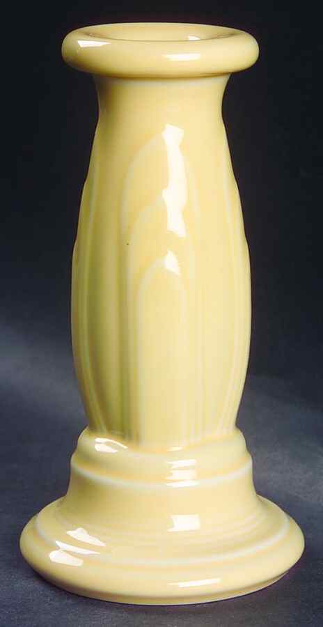 Fiesta Yellow (Intro 1987) 6" Candlestick by Homer Laughlin -1