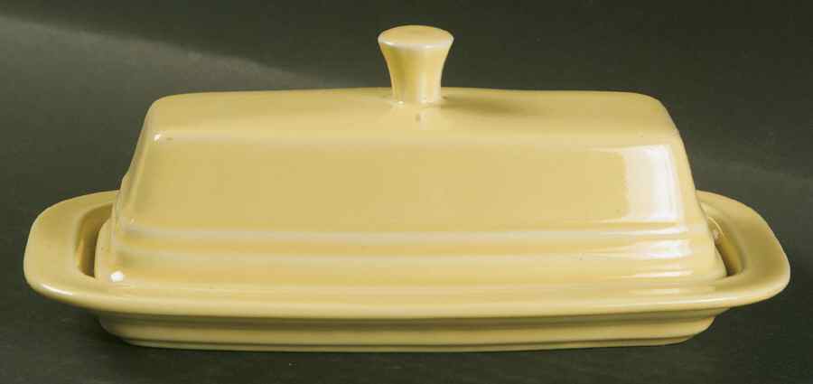 Fiesta Yellow (Intro 1987) 1/4 Lb Covered Butter by Homer Laughlin -1