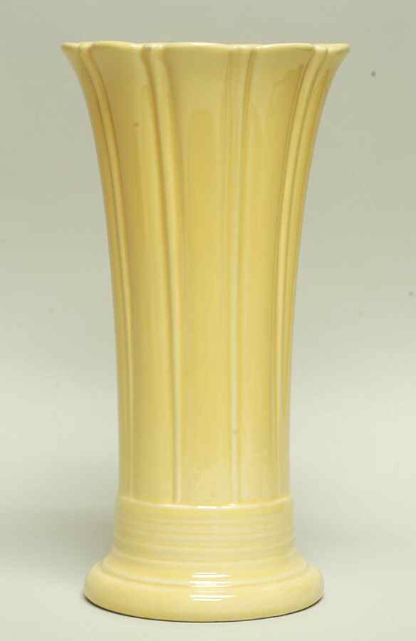 Fiesta Yellow (Intro 1987) 9" Flared Vase by Homer Laughlin -1