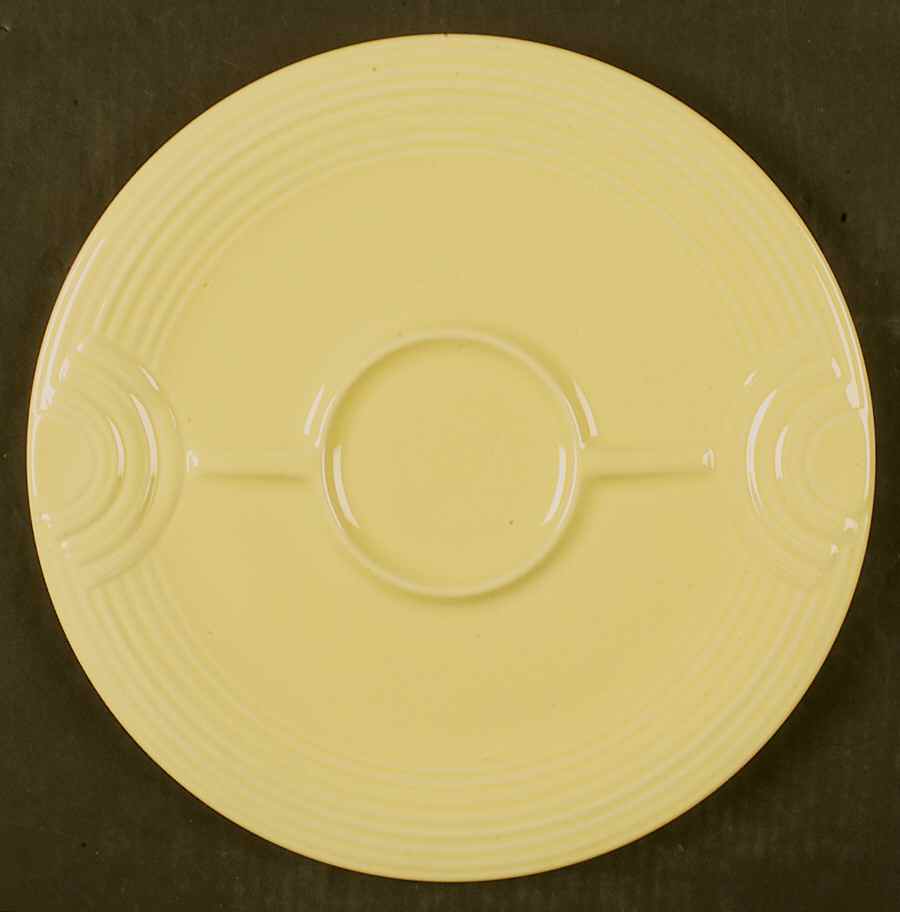 Fiesta Yellow (Intro 1987) Hostess Tray for Chip and Dip by Homer Laughlin -1