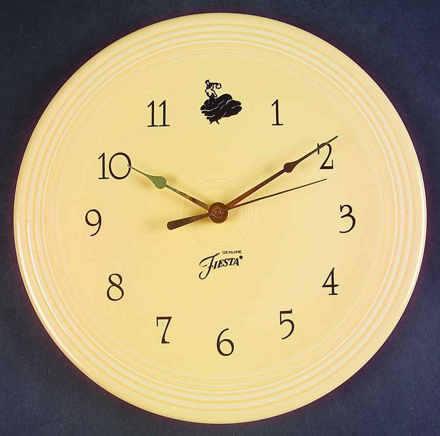 Fiesta Yellow (Intro 1987) Clock Plate by Homer Laughlin -1