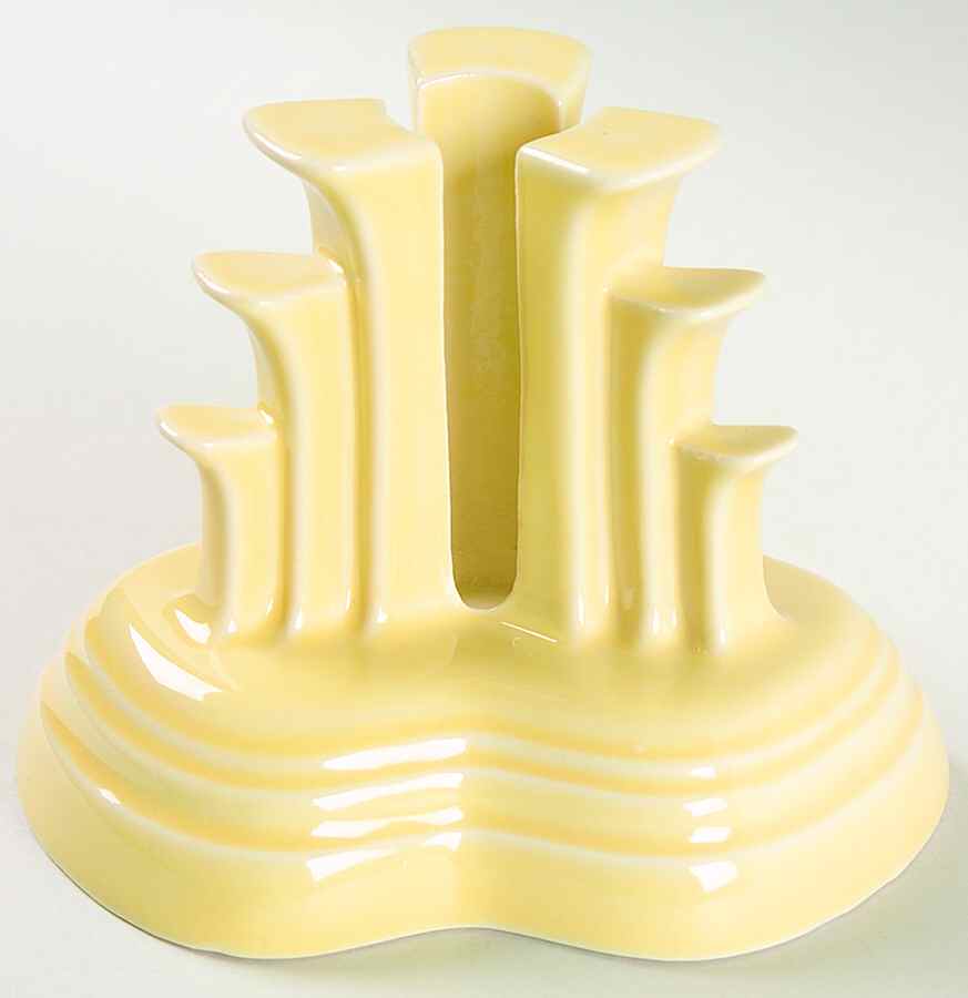 Fiesta Yellow (Intro 1987) Tripod Candleholder by Homer Laughlin -1