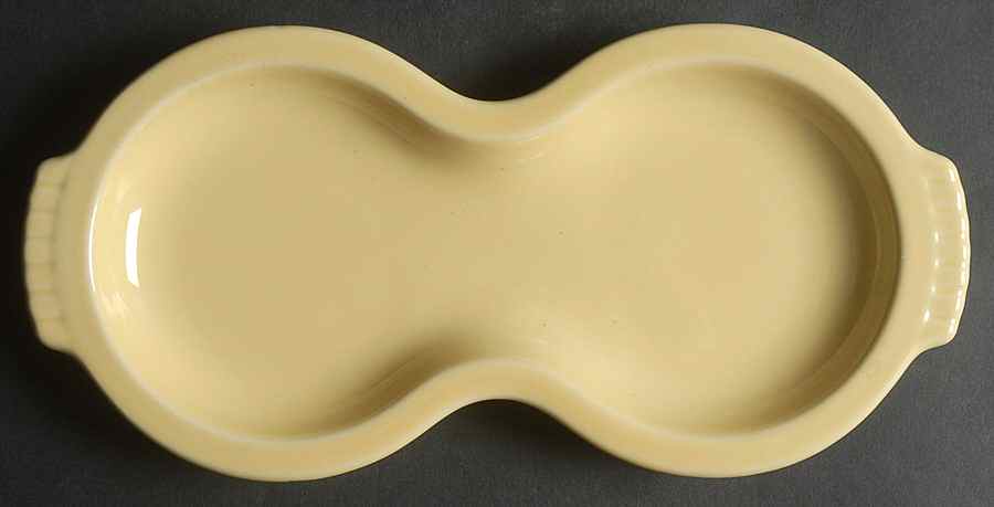 Fiesta Yellow (Intro 1987) Tray for Creamer & Sugar with Lid by Homer Laughlin -1