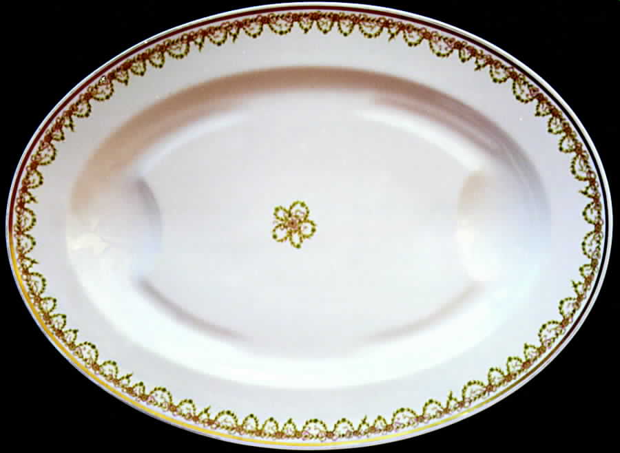 H663 17" Oval Serving Platter by Haviland-1