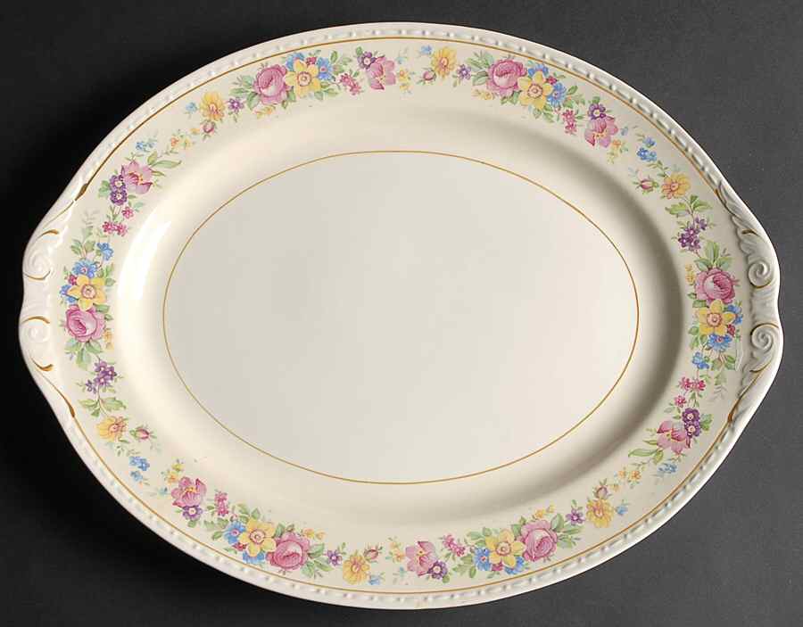 Roselane 15" Oval Serving Platter by Homer Laughlin -1