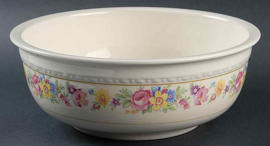 Roselane 9" Salad Serving Bowl by Homer Laughlin -1