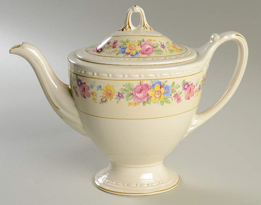 Roselane Teapot & Lid by Homer Laughlin -1