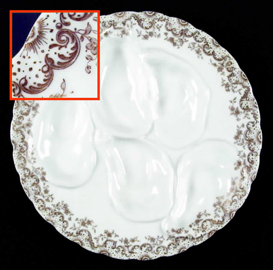 H668 Oyster Plate by Haviland-1