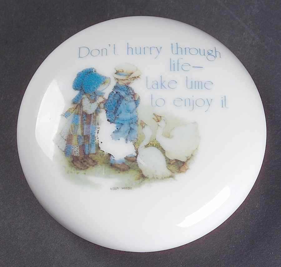 Blue Girl(Gold) Paperweight by Holly Hobbie-1
