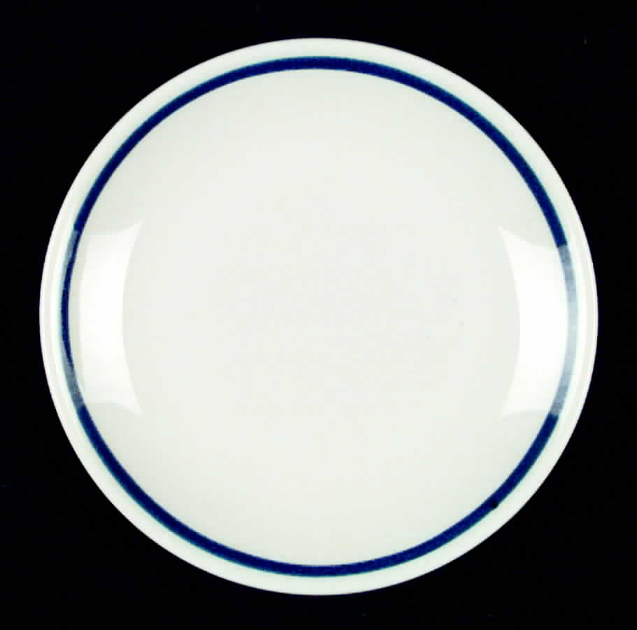 Rolled Edge (Blue) Bread & Butter Plate by Homer Laughlin -1