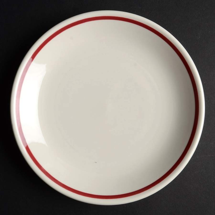 Rolled Edge (Burgundy) Salad Plate by Homer Laughlin -1