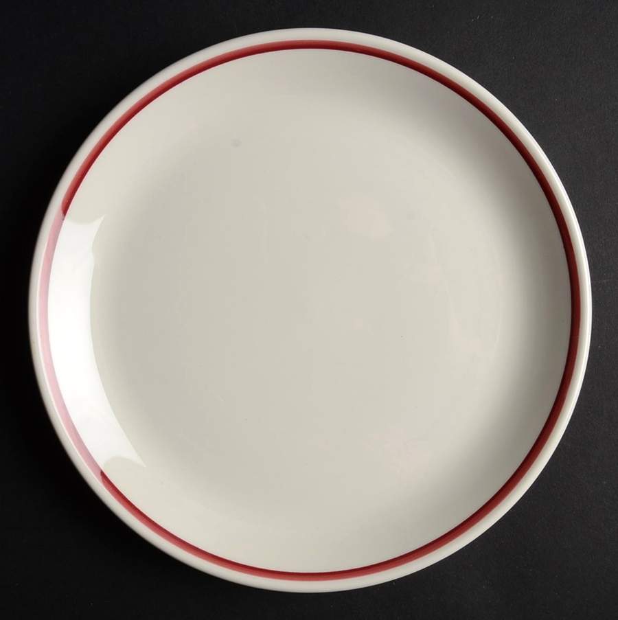 Rolled Edge (Burgundy) Luncheon Plate by Homer Laughlin -1