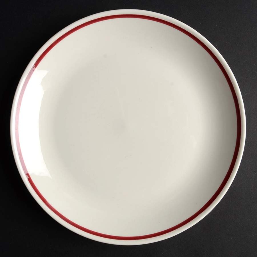 Rolled Edge (Burgundy) Dinner Plate by Homer Laughlin -1