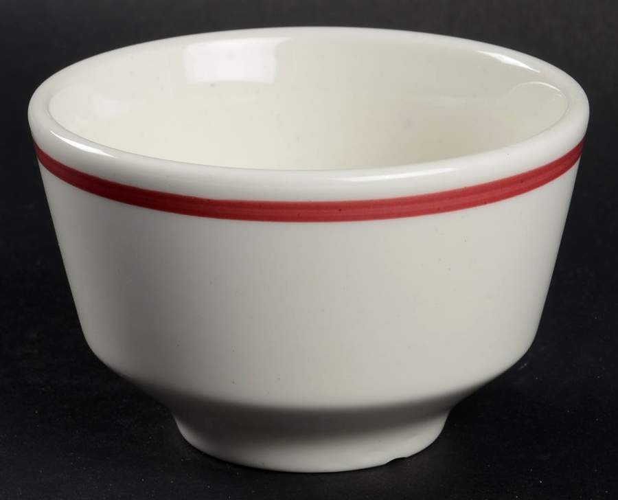 Rolled Edge (Burgundy) Custard Cup by Homer Laughlin -1