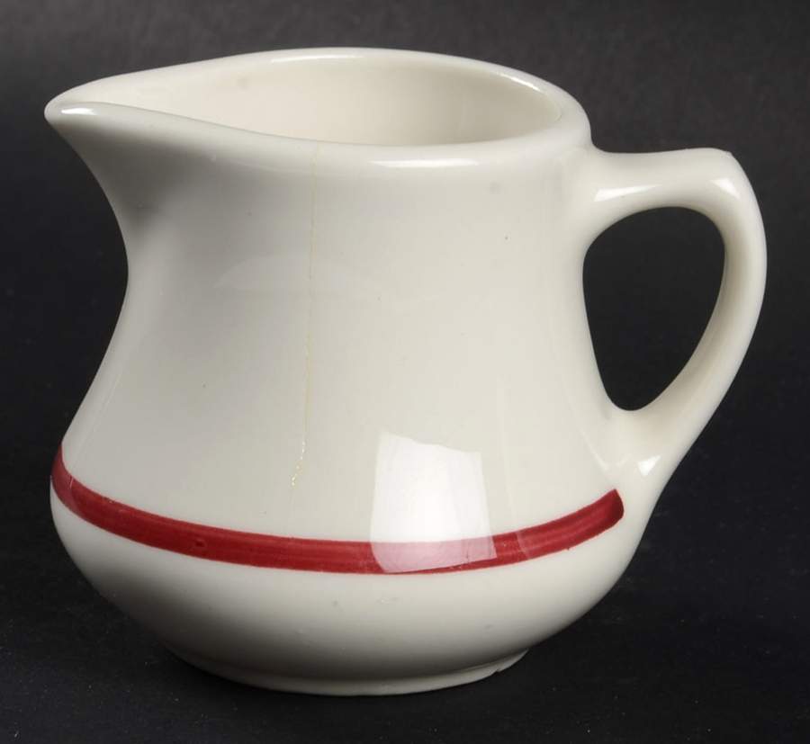 Rolled Edge (Burgundy) Mini Creamer by Homer Laughlin -1