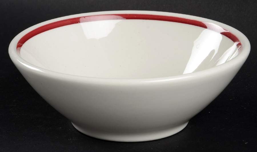 Rolled Edge (Burgundy) Coupe Cereal Bowl by Homer Laughlin -1
