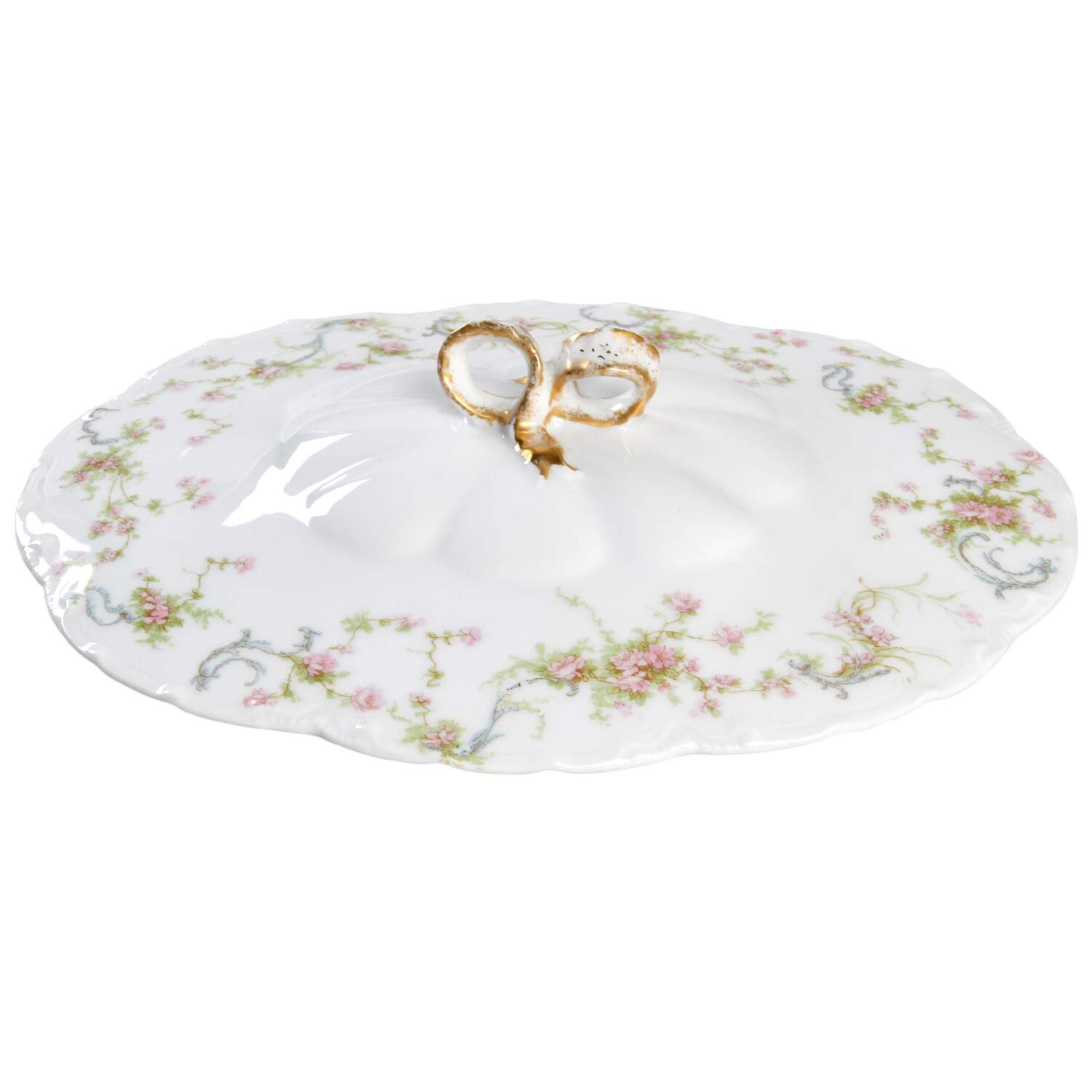 Schleiger 57A-1 Lid for Oval Vegetable by Haviland-1
