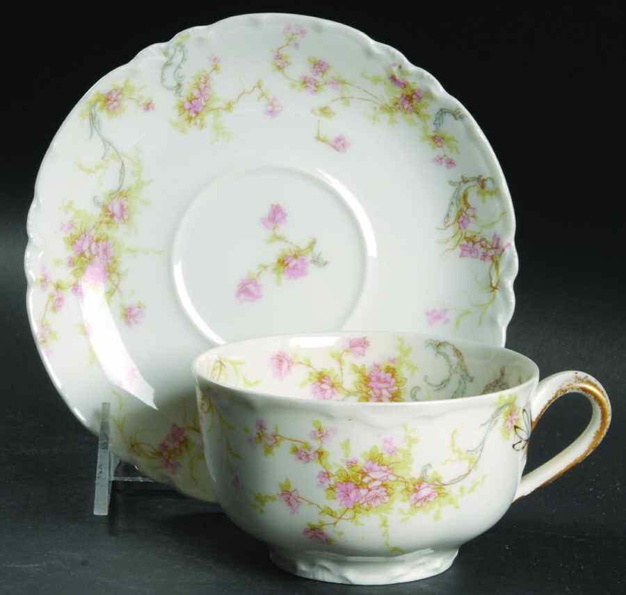 Schleiger 57A-1 Flat Cup & Saucer Set by Haviland-1