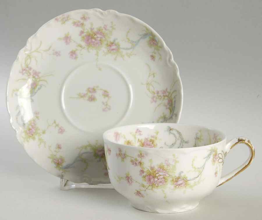 Schleiger 57A-1 Flat Cup & Saucer Set by Haviland-1