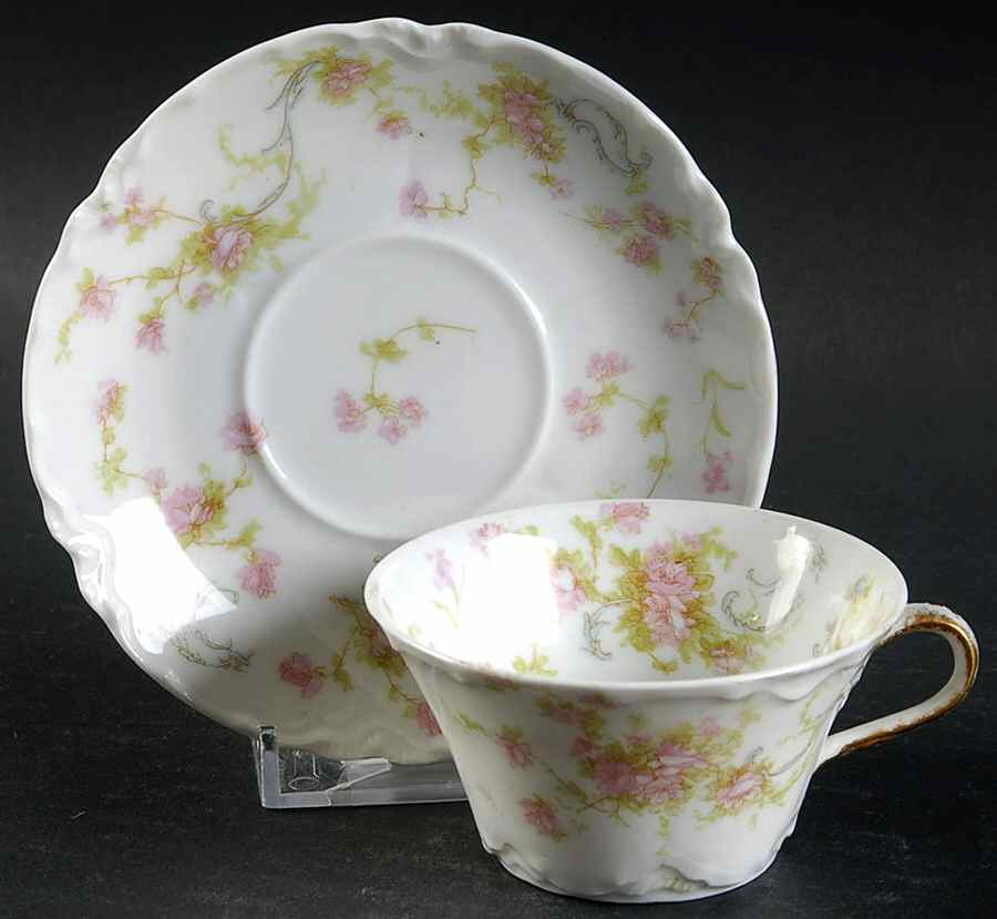 Schleiger 57A-1 Flat Cup & Saucer Set by Haviland-1