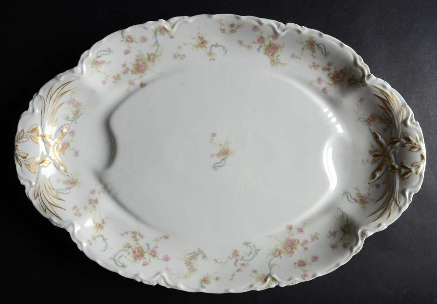 Schleiger 57A-1 17" Oval Platter with Well by Haviland-1