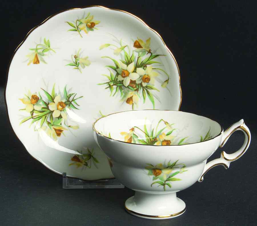 Yellow Jonquils Footed Cup & Saucer Set by Hammersley-1