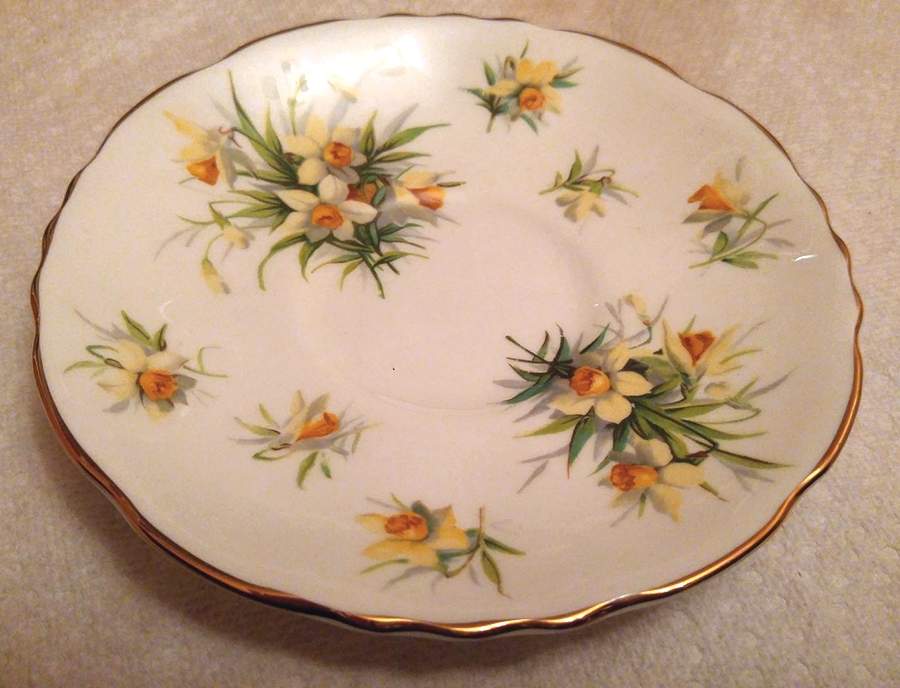 Yellow Jonquils Saucer for Footed Cup by Hammersley-1