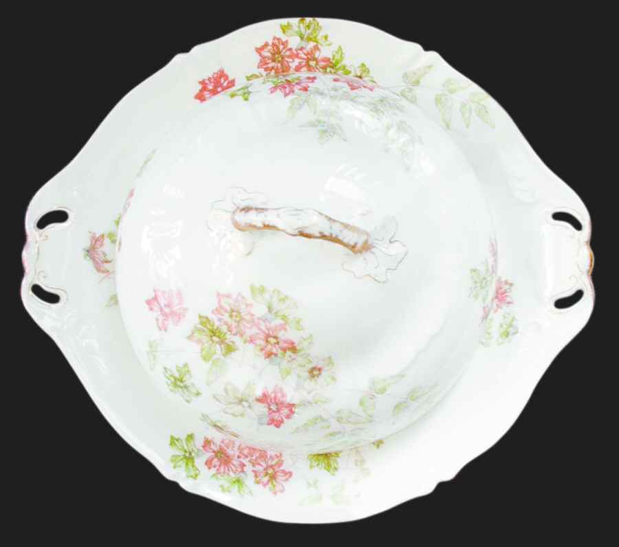 H2634 Round Covered Butter by Haviland-1