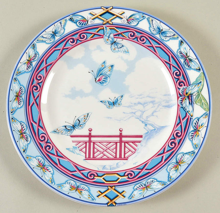 Le Jardin Des Papillons Luncheon Plate by Hermes-1