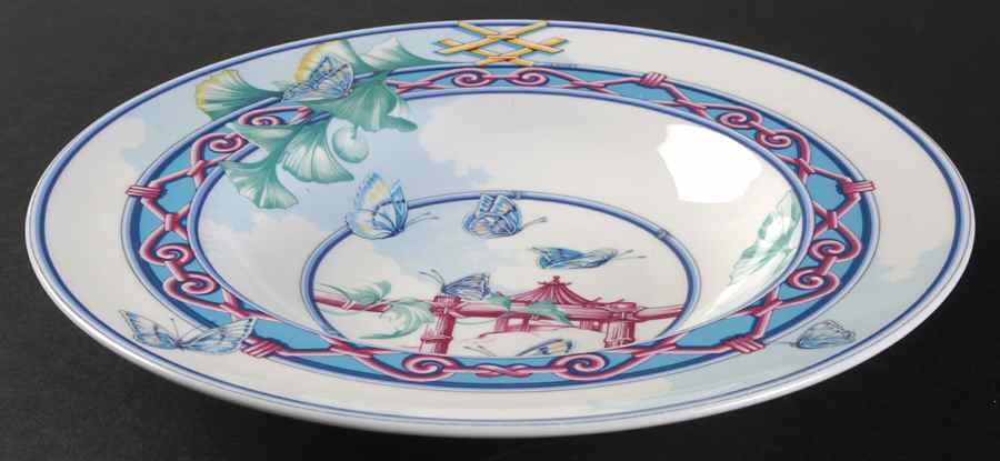 Le Jardin Des Papillons Large Rim Soup Bowl by Hermes-1