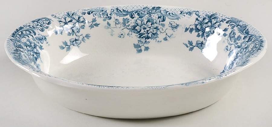 Maine Blue 9" Oval Vegetable Bowl by Wm Hulme-1