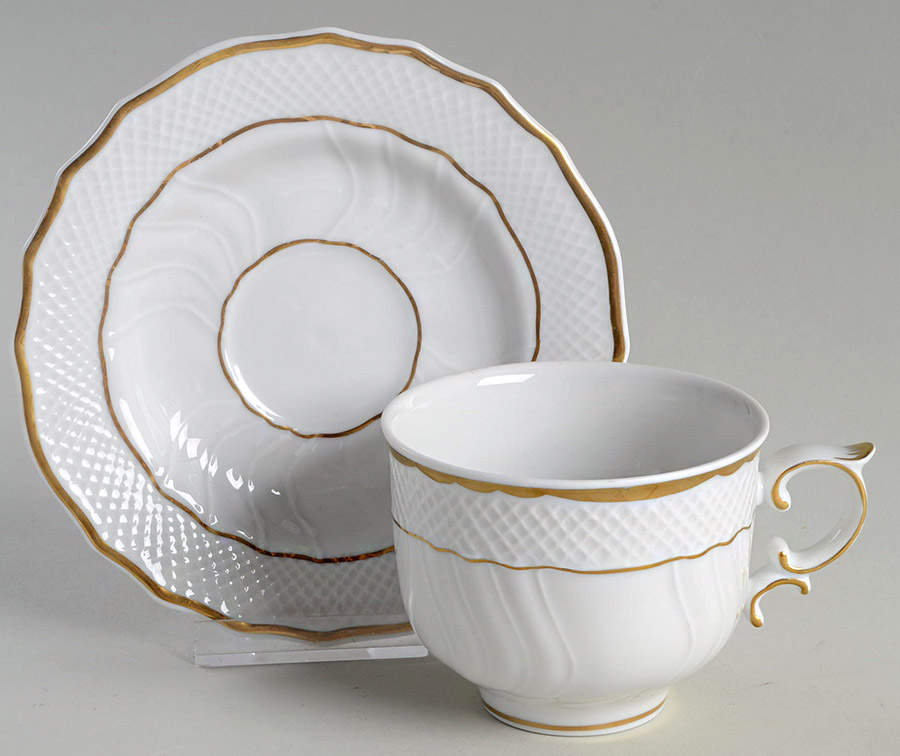 Arrabona Footed Cup & Saucer Set by Hollohaza-1