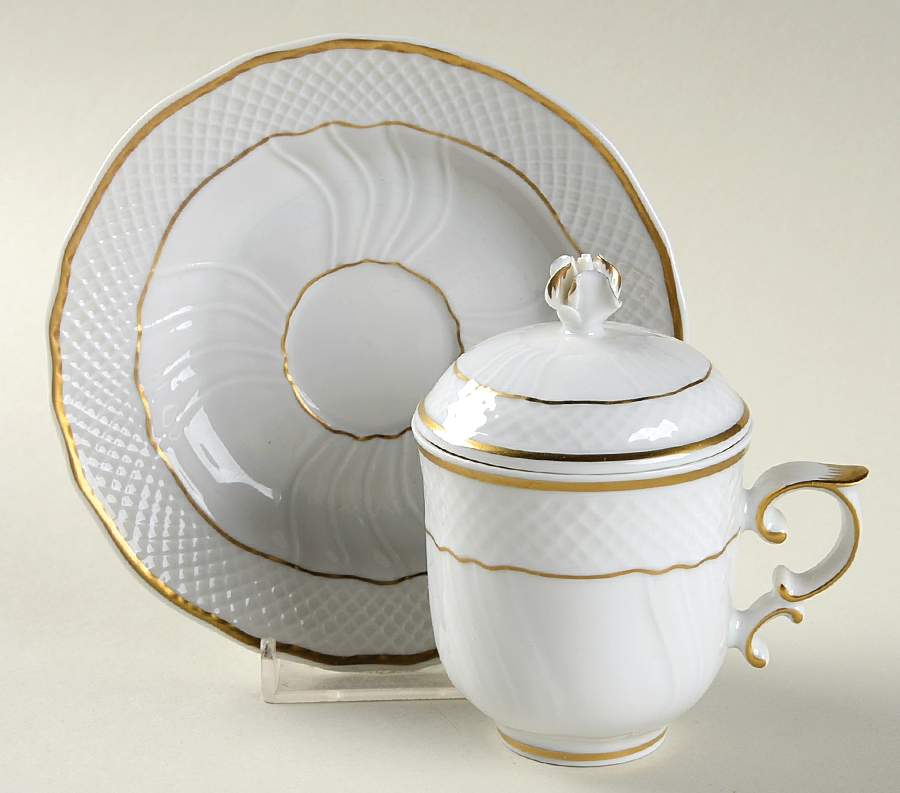 Arrabona 3-Piece Pot de Creme with Underplate by Hollohaza-1
