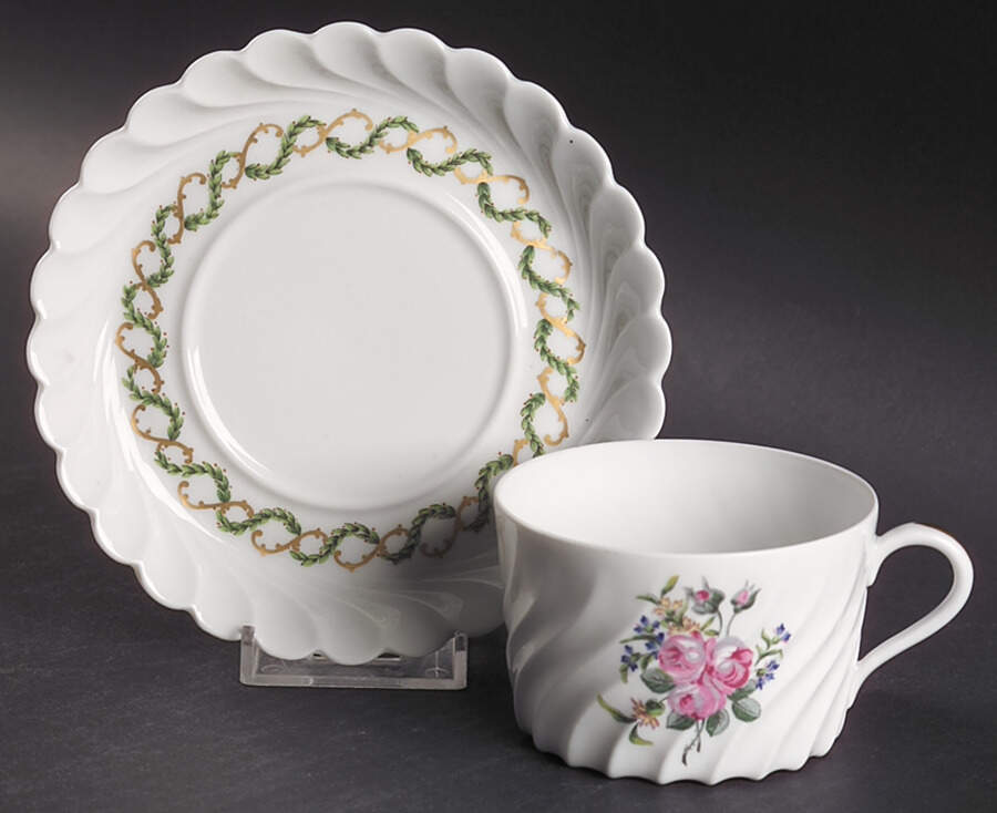 Louveciennes Flat Cup & Saucer Set by Haviland-1