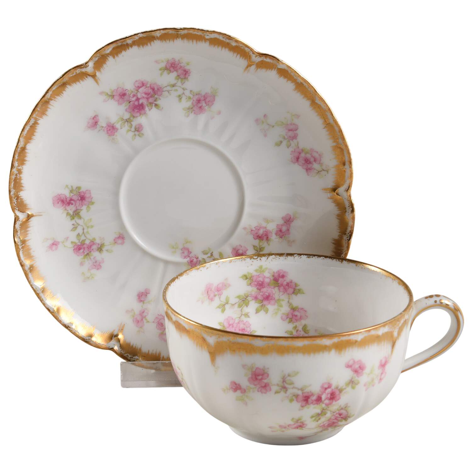 Schleiger 67F Oversized Cup & Saucer Set by Haviland-1