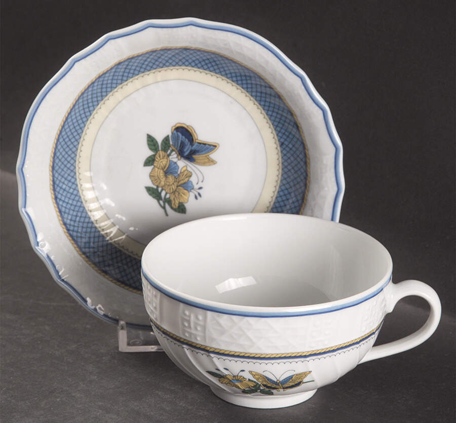 Elysee Flat Cup & Saucer Set by Hutschenreuther-1