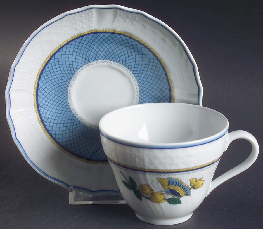 Elysee Flat Cup & Saucer Set by Hutschenreuther-1