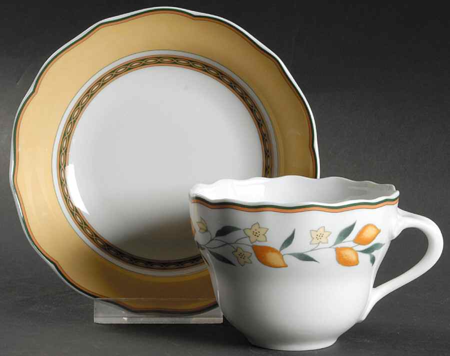 Alfabia Flat Cup & Saucer Set by Hutschenreuther-1