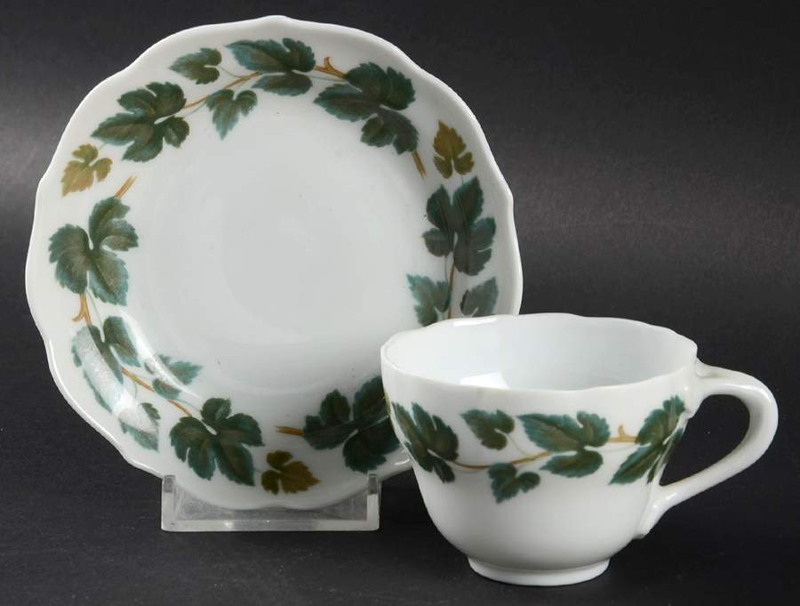 Weinlaub (Maria Teresa) Footed Demitasse Cup & Saucer Set by Hutschenreuther-1