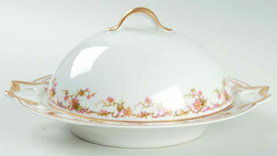 Schleiger 533 Round Covered Butter with Strainer by Haviland-1