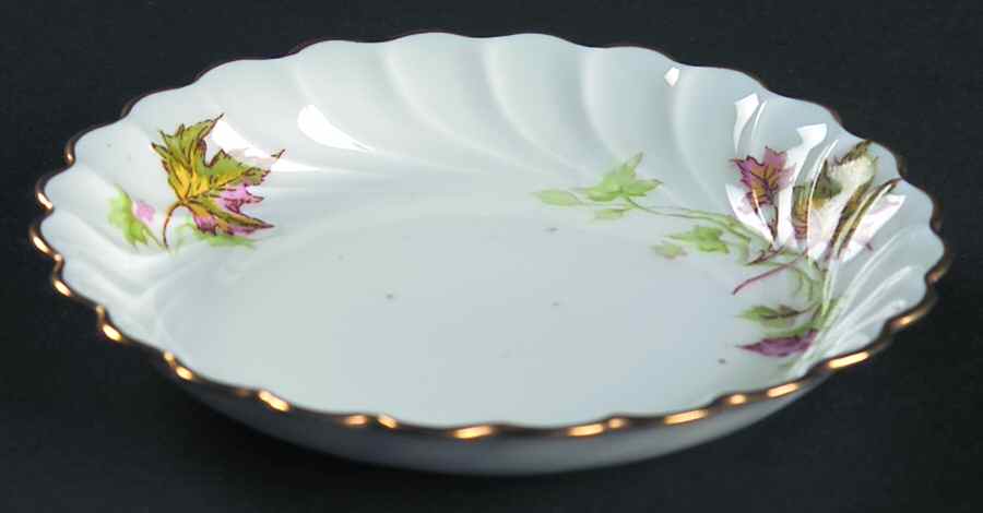 Autumn Leaf (Smooth, Gold Trim) Coaster by Haviland-1