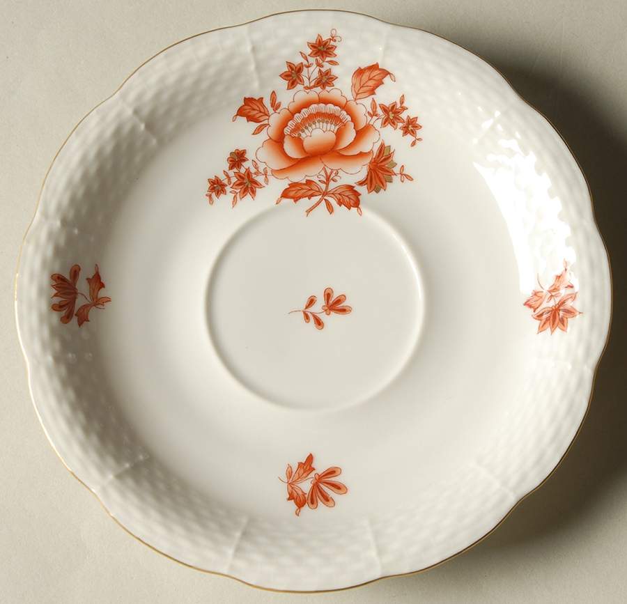 Nanking Bouquet Rust (NBR) Saucer by Herend-1